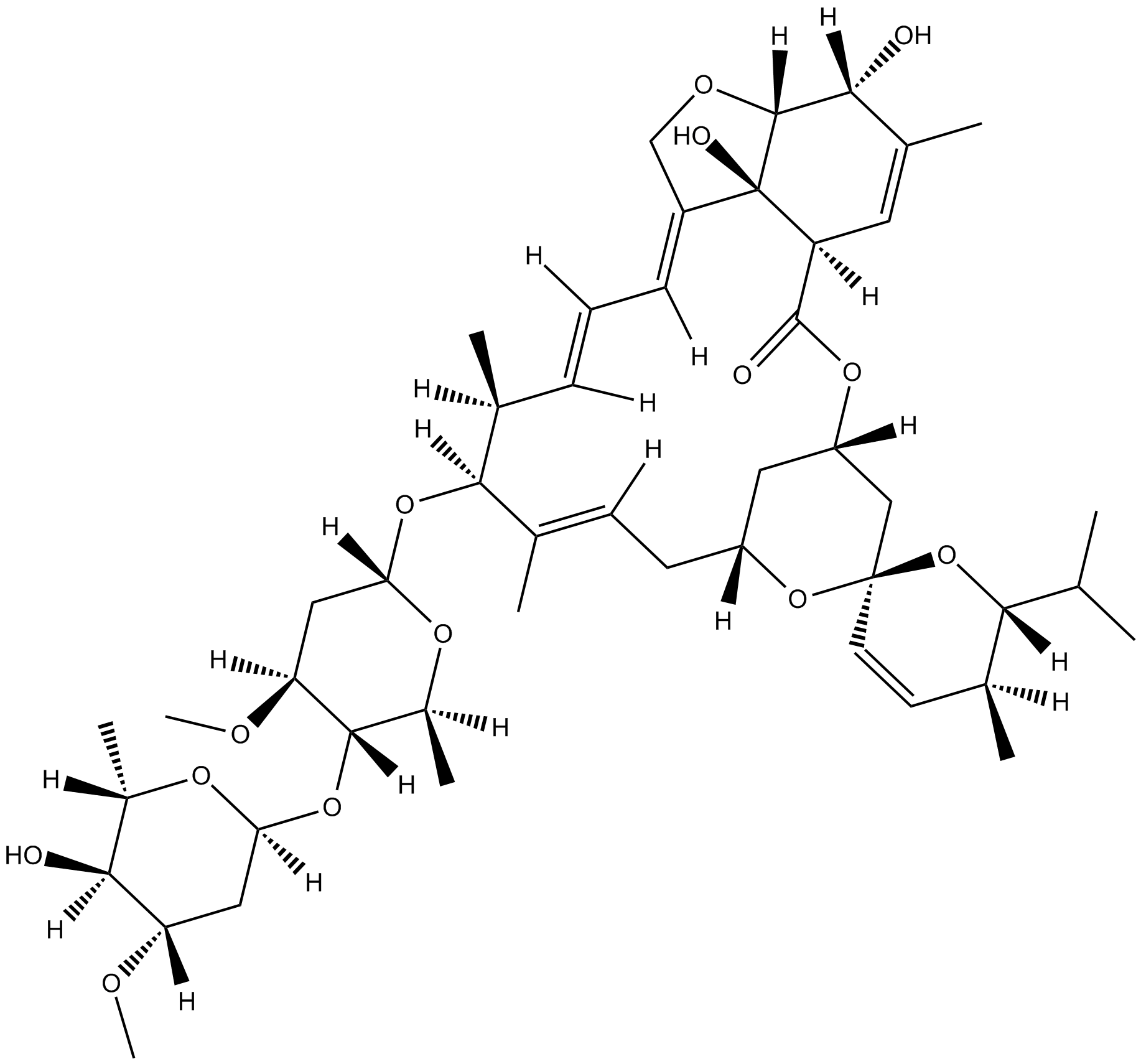 Avermectin B1b 化学構造