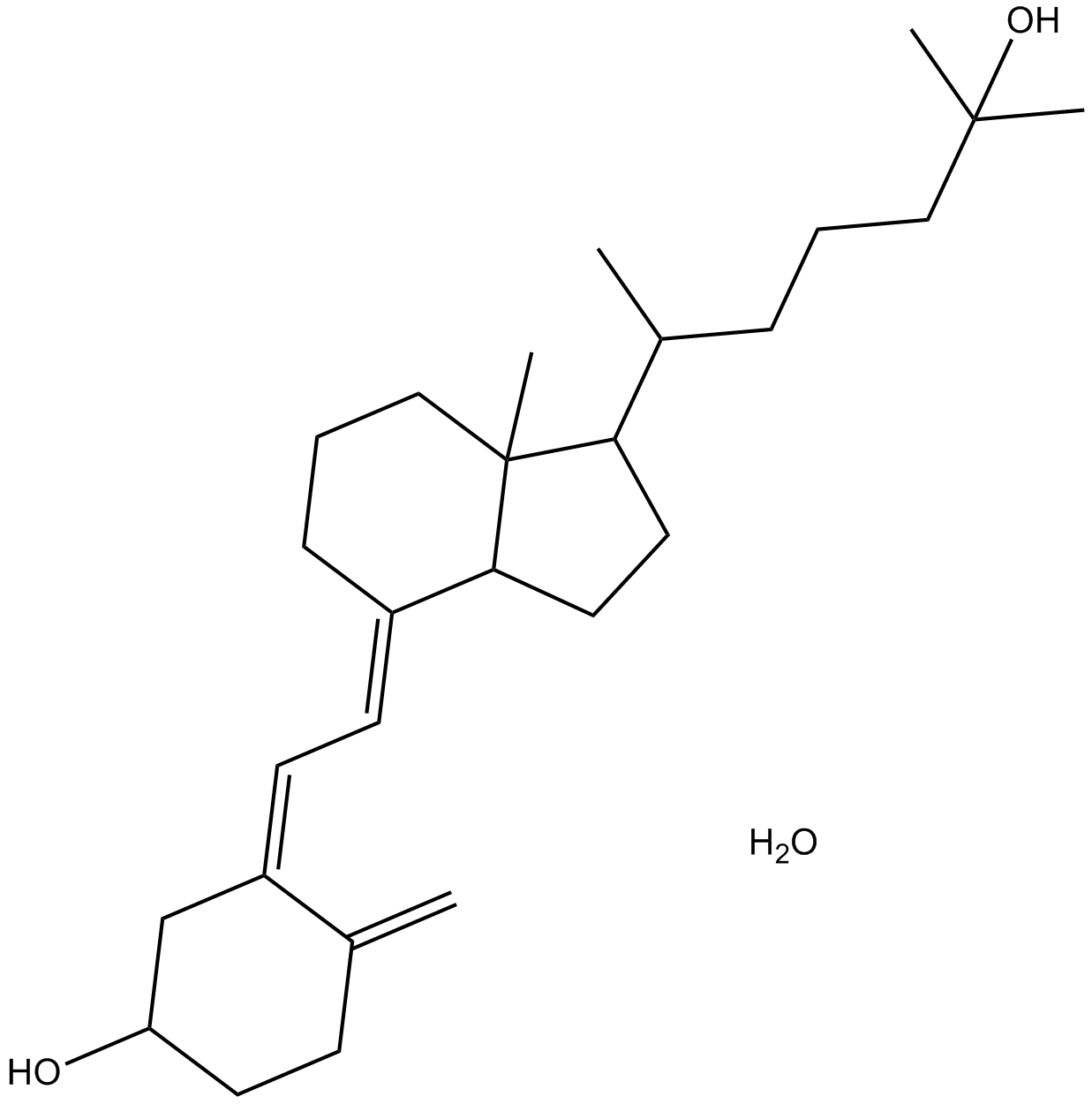 Calcifediol monohydrate 化学構造