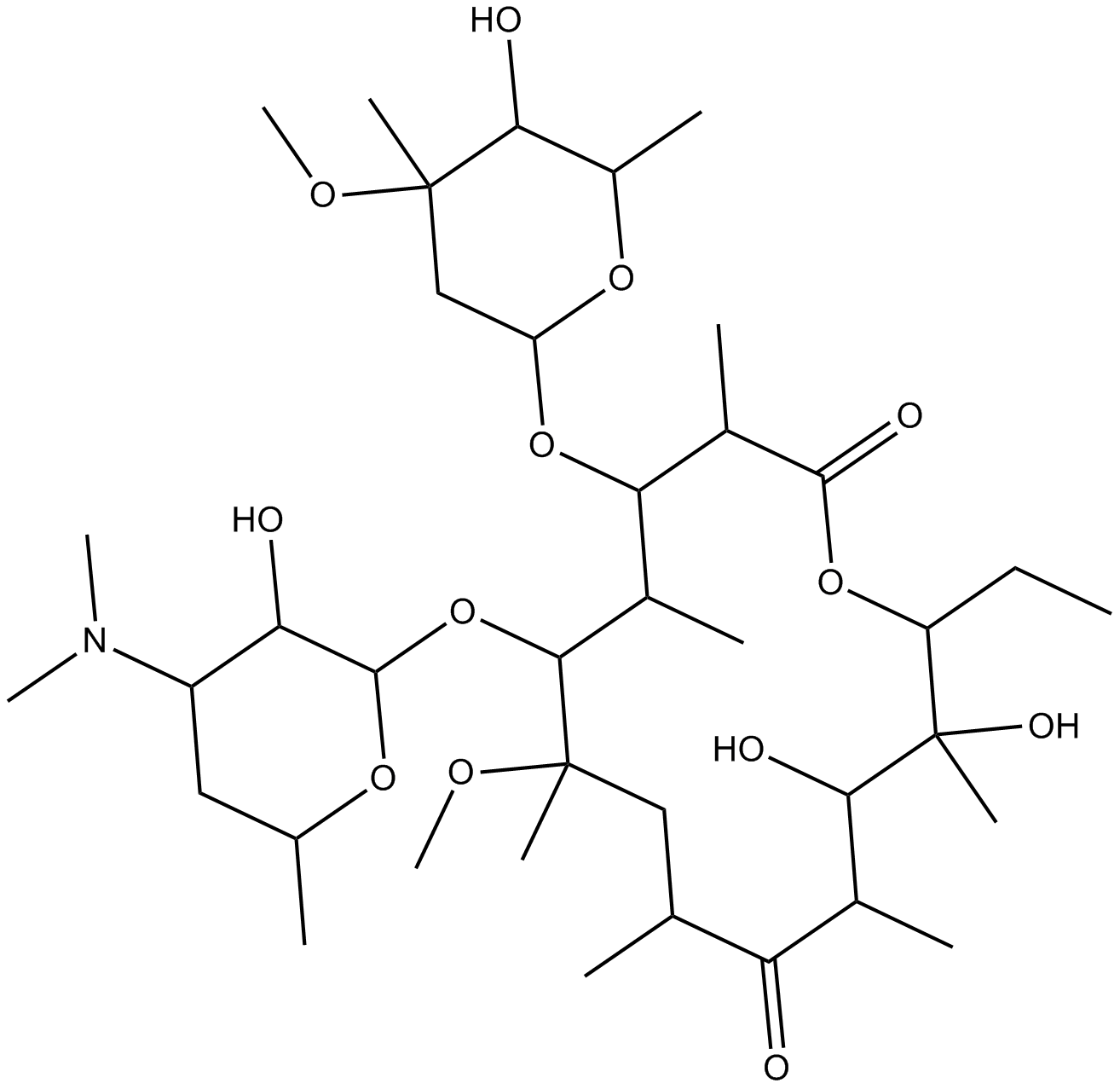 Clarithromycin التركيب الكيميائي