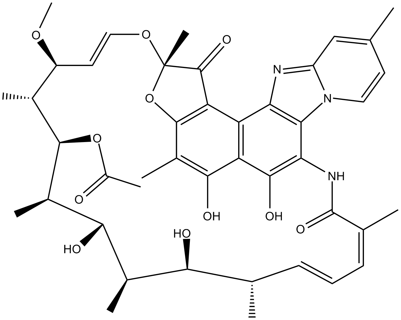 Rifaximin (Xifaxan) 化学構造