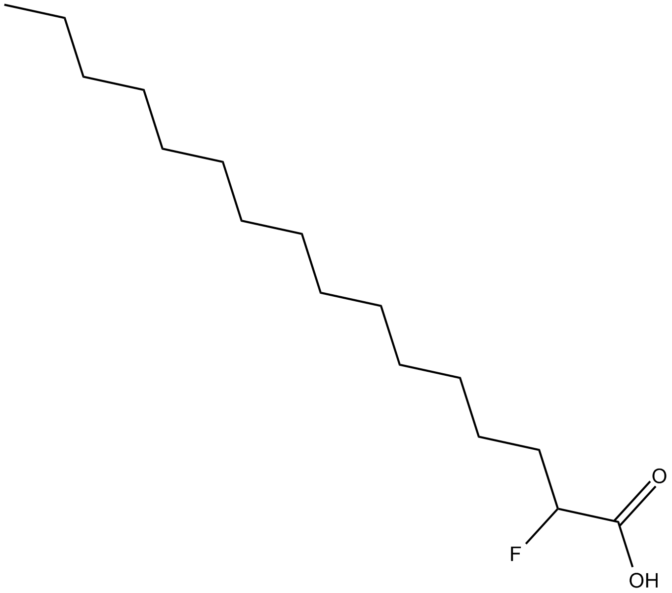 2-fluoro Palmitic Acid  Chemical Structure