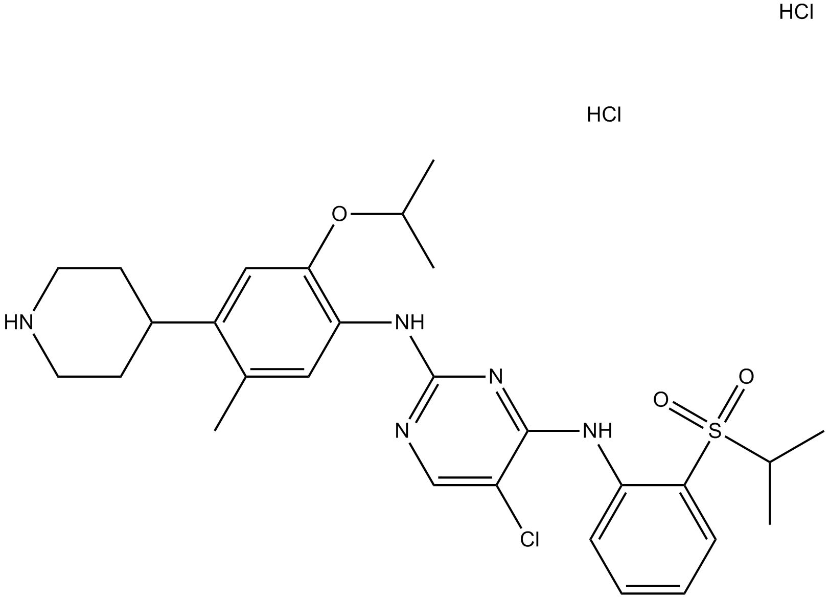 LDK378 dihydrochloride 化学構造