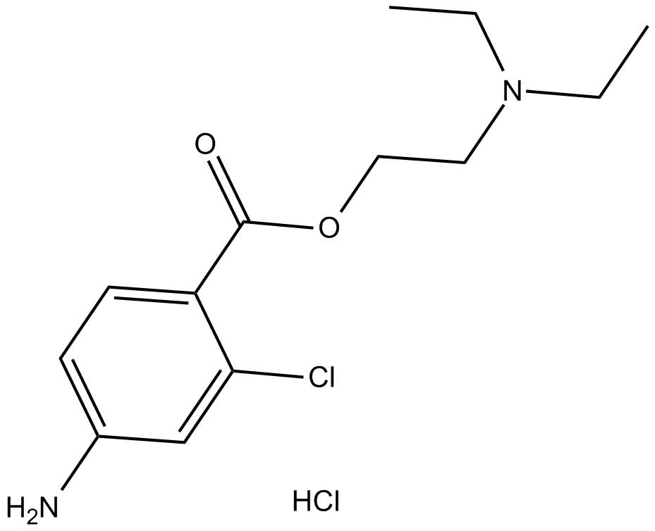 Chloroprocaine HCl 化学構造