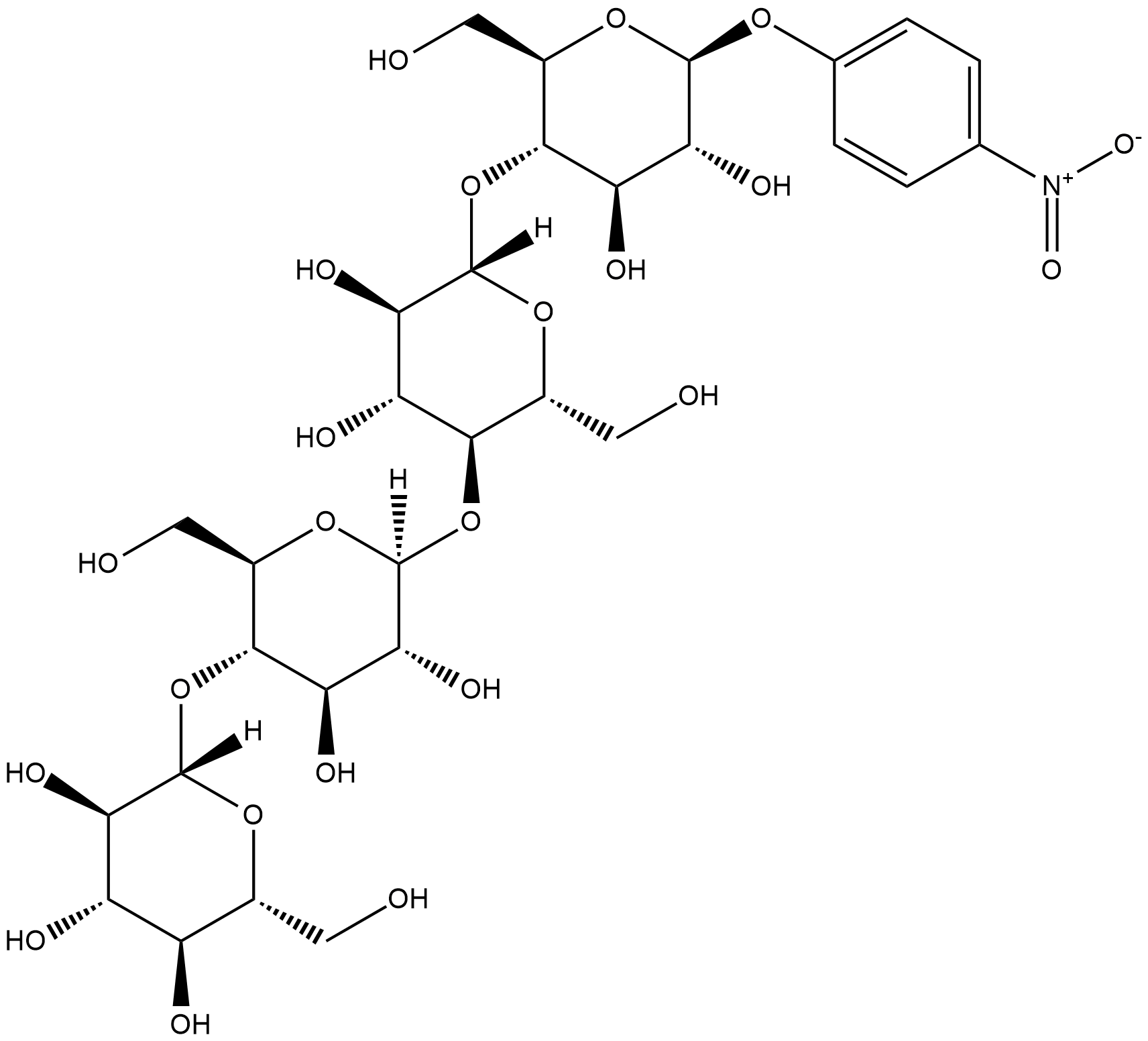 4-Nitrophenyl β-D-Cellotetraoside Chemische Struktur