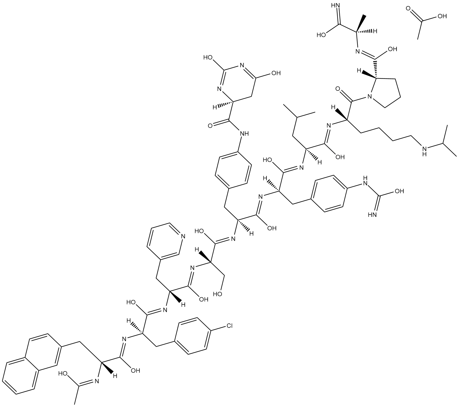 Degarelix (acetate)  Chemical Structure