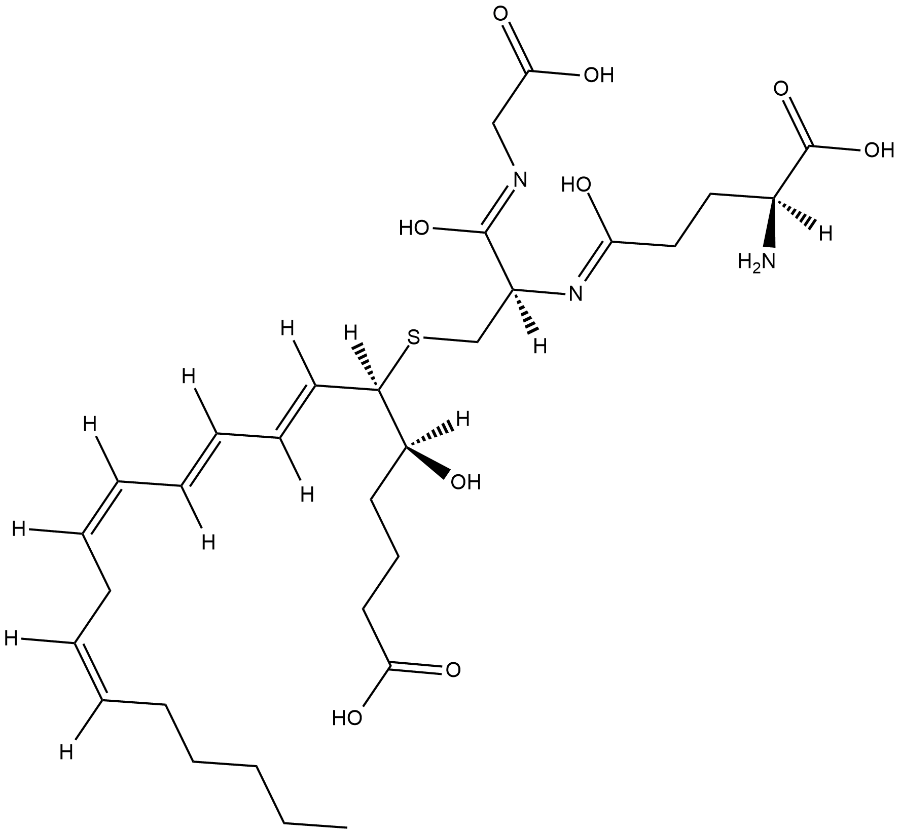 Leukotriene C4 التركيب الكيميائي