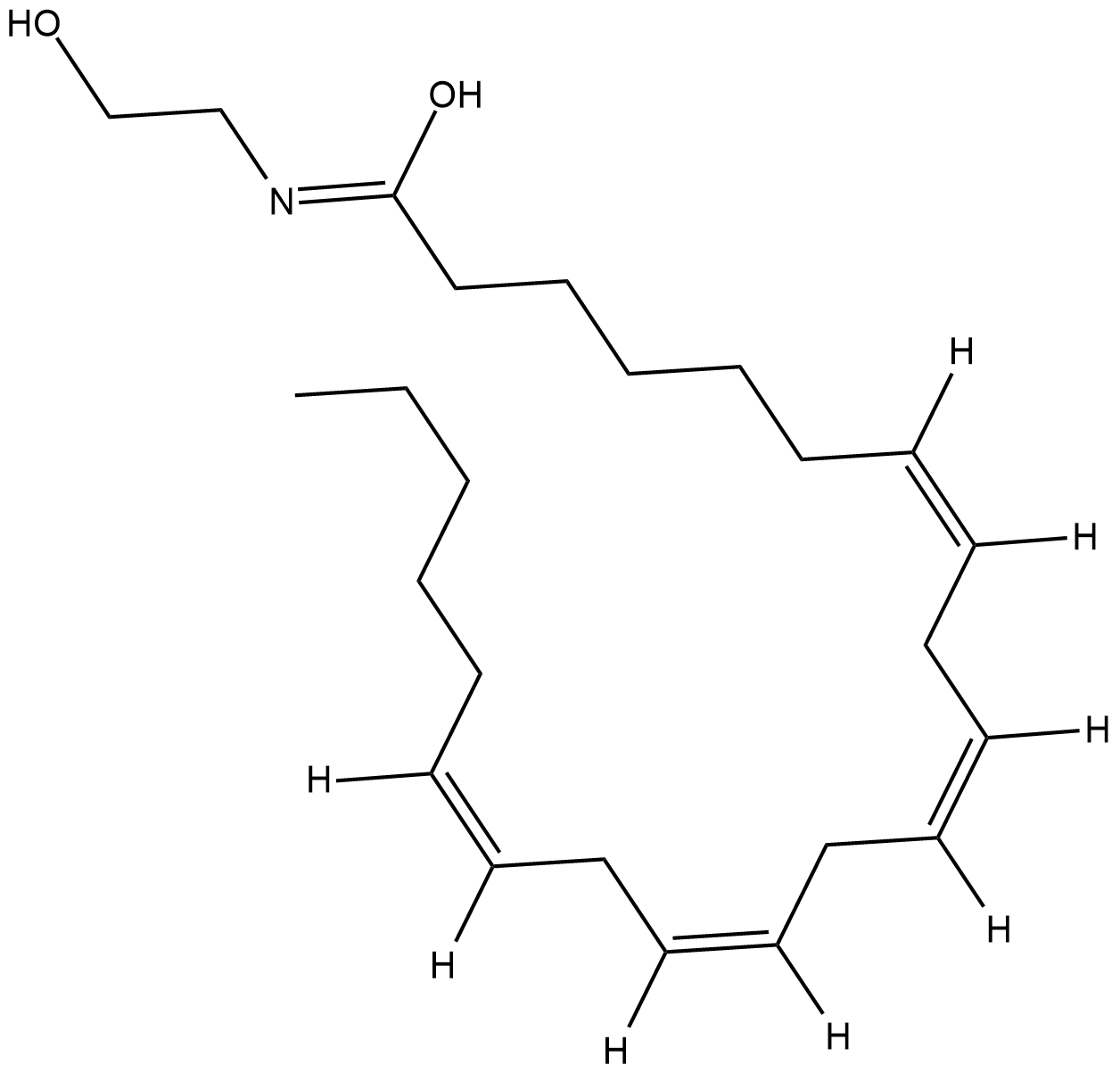 Docosatetraenoyl Ethanolamide  Chemical Structure