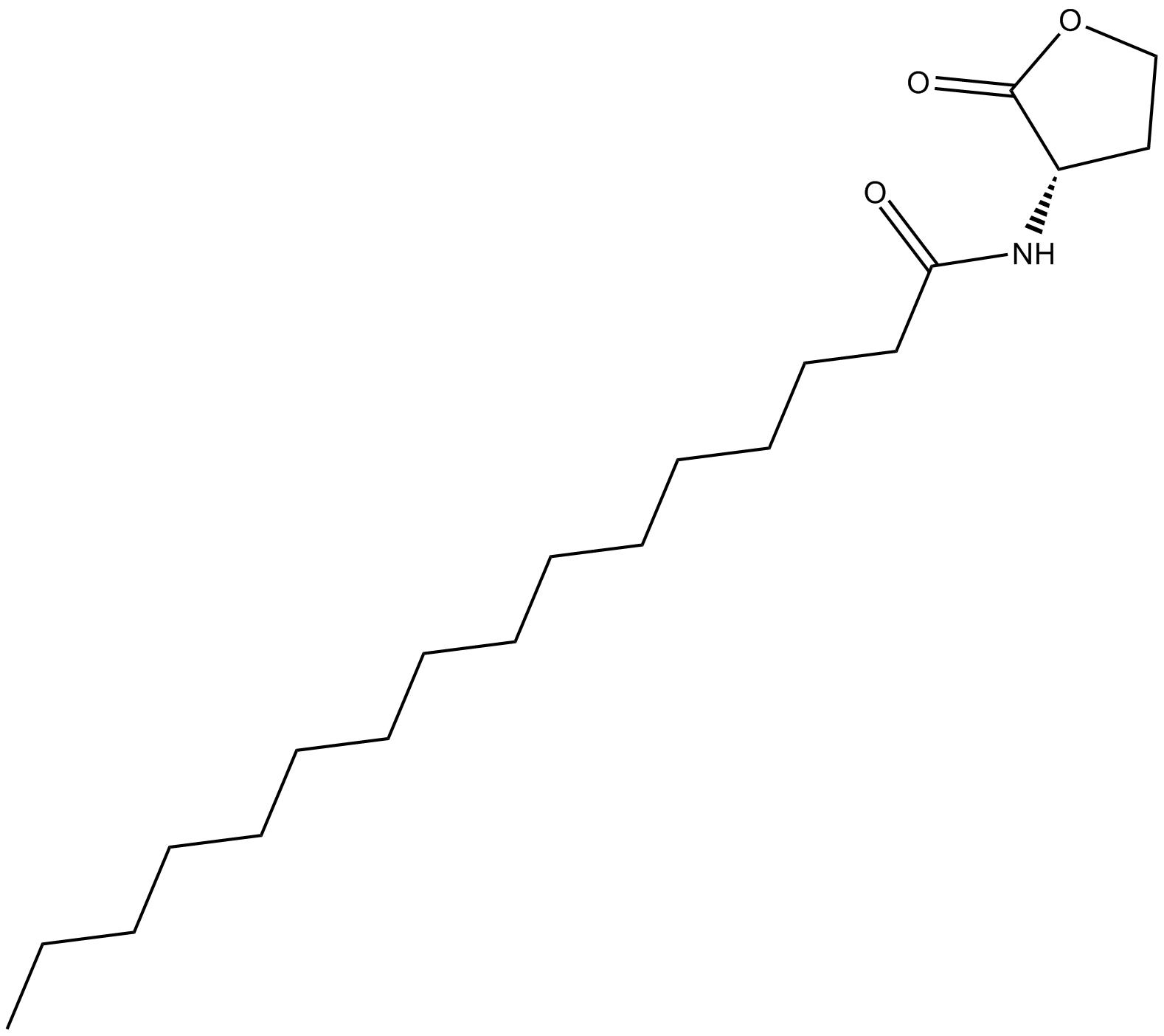 N-hexadecanoyl-L-Homoserine lactone 化学構造