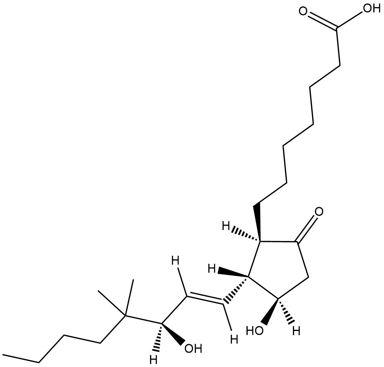 16,16-dimethyl Prostaglandin E1 التركيب الكيميائي