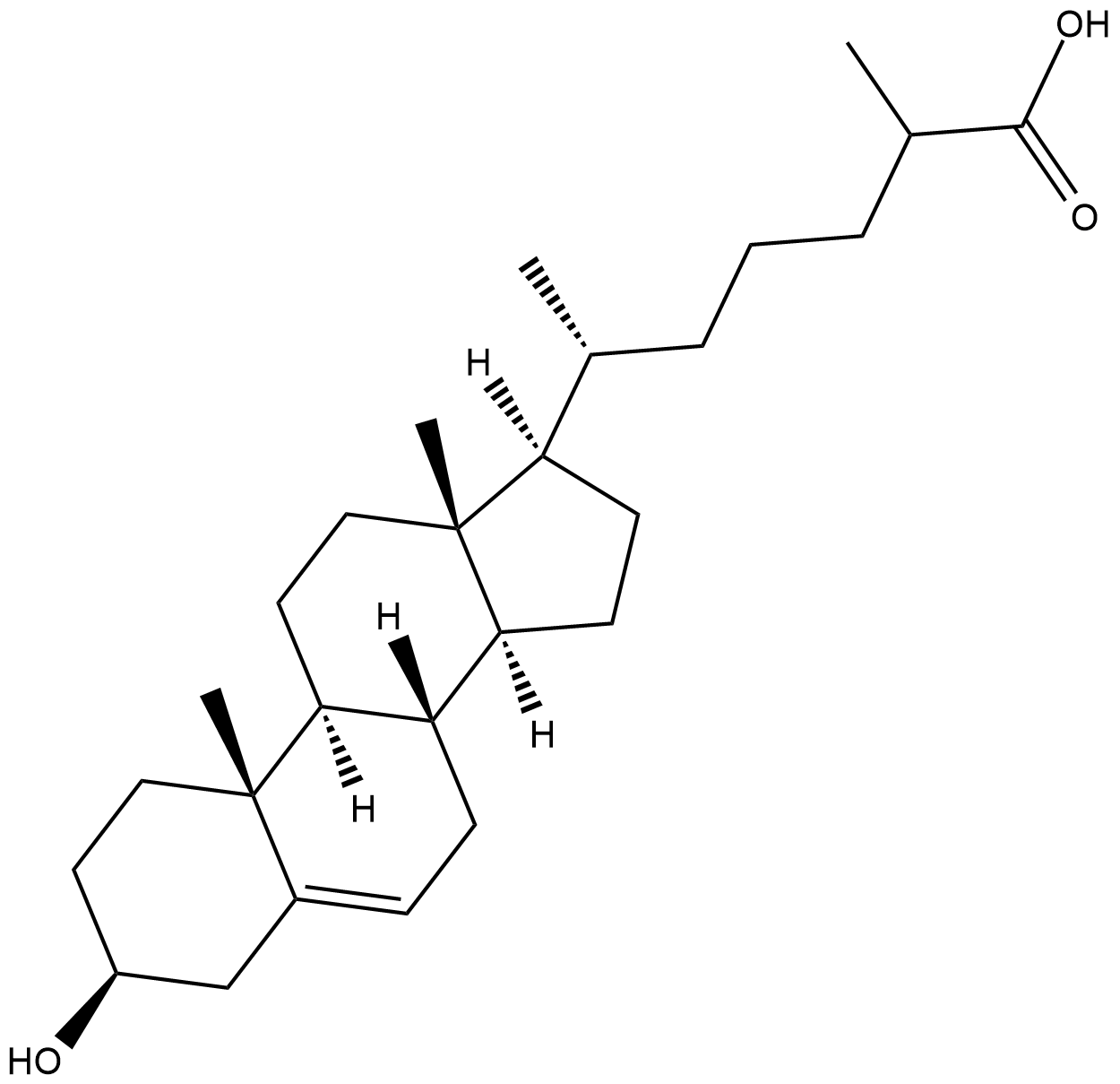 3β-hydroxy-5-Cholestenoic Acid Chemical Structure