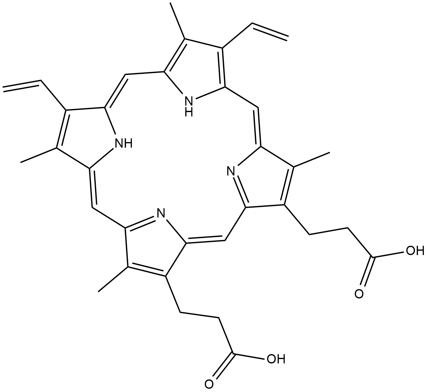 Protoporphyrin IX  化学構造