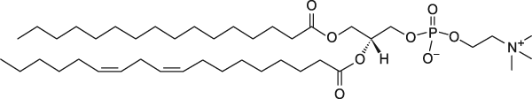 1-palmitoyl-2-linoleoyl-sn-glycero-3-phosphocholine Chemical Structure