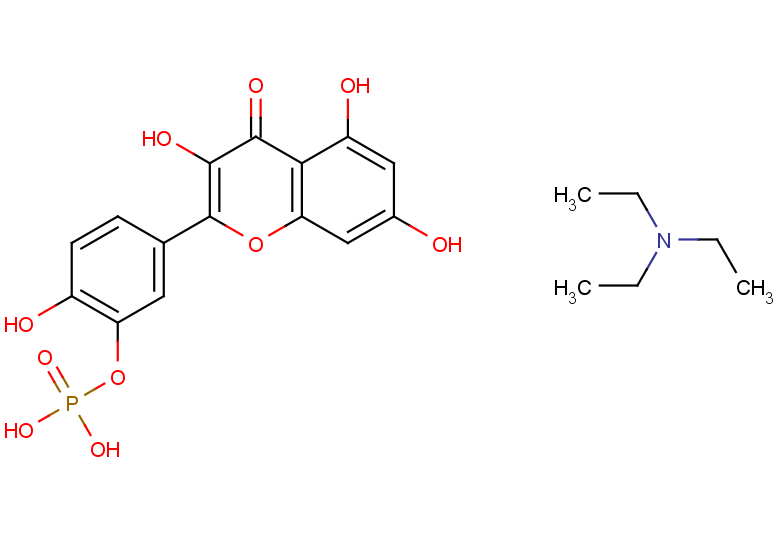 Quercetin-3'-o-phosphate TEA  Chemical Structure
