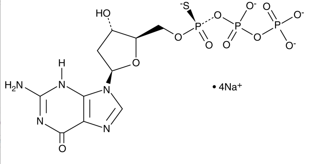 Sp-2'-Deoxyguanosine-5'-O-(1-thiotriphosphate)  Chemical Structure