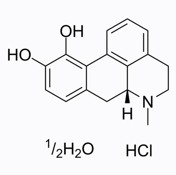 Apomorphine hydrochloride hemihydrate التركيب الكيميائي