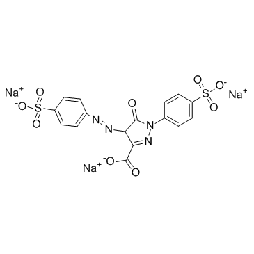 Tartrazine (Acid Yellow 23) 化学構造