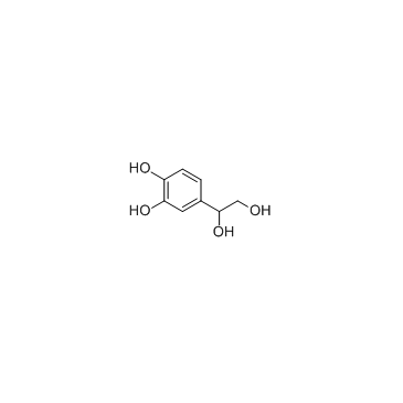 4-(1,2-Dihydroxyethyl)benzene-1,2-diol  Chemical Structure