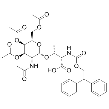 Fmoc-Thr[GalNAc(Ac)3-α-D]-OH (Fmoc-Thr(AcAcNH-α-Gal)-OH) Chemical Structure