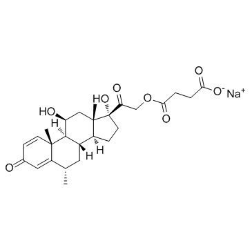 6α-Methylprednisolone 21-hemisuccinate sodium salt (Methylprednisolone sodium succinate) 化学構造