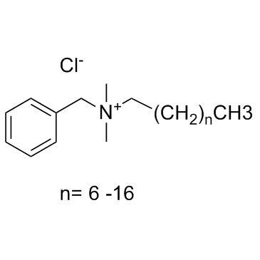 Benzalkonium chloride (Alkyldimethylbenzylammonium chloride) Chemical Structure