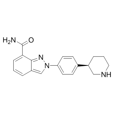 Niraparib R-enantiomer (MK 4827 (R-enantiomer)) 化学構造