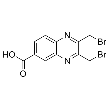 6-Quinoxalinecarboxylic acid, 2,3-bis(bromomethyl)- Chemische Struktur