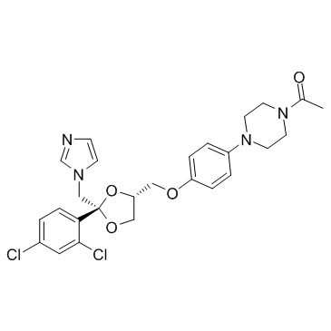 (-)-Ketoconazole 化学構造