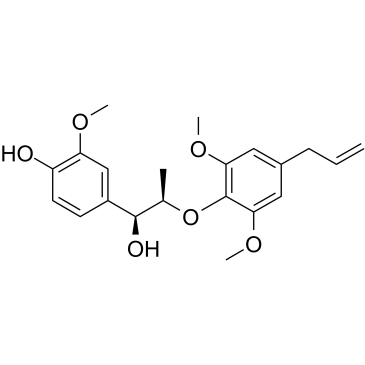 (rel)-Myrislignan 化学構造