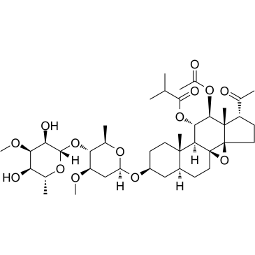 3-O-beta-Allopyranosyl-(1->4)-beta-oleandropyranosyl-11-O-isobutyryl-12-O-acetyltenacigenin B التركيب الكيميائي