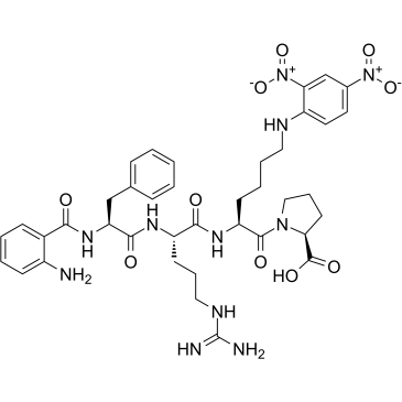 Abz-FR-K(Dnp)-P-OH Chemical Structure