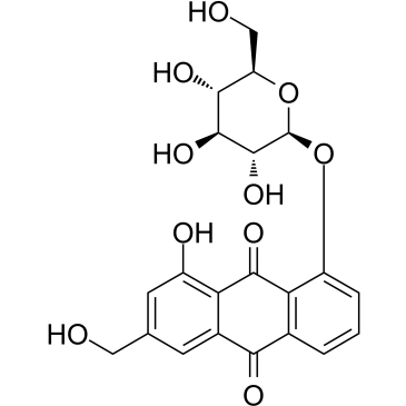 Aloe-emodin-8-O-β-D-glucopyranoside التركيب الكيميائي