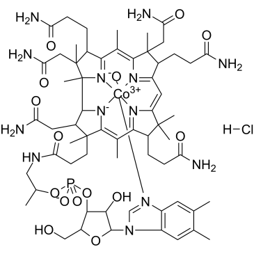 Hydroxocobalamin monohydrochloride Chemische Struktur