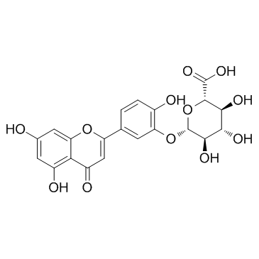 Luteolin-3-O-beta-D-glucuronide Chemische Struktur