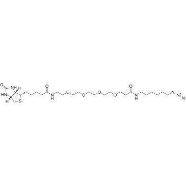 Biotin-PEG4-Amide-C6-Azide التركيب الكيميائي