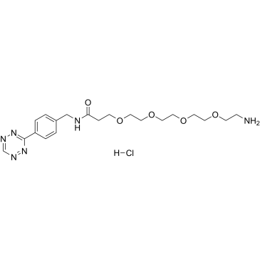 Tetrazine-PEG4-amine hydrochloride 化学構造