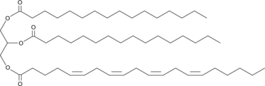 1,2-Dipalmitoyl-3-Arachidonoyl-rac-glycerol 化学構造