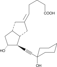 13,14-dehydro-15-cyclohexyl Carbaprostacyclin 化学構造