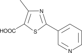 2-(3-pyridyl)-4-methyl-Thiazole-5-Carboxylic Acid Chemische Struktur