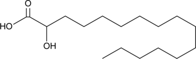 2-hydroxy Palmitic Acid Chemische Struktur