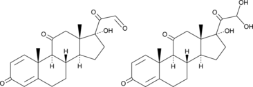 Prednisone 21-aldehyde/22-hydroxy Prednisone Chemical Structure