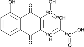 Rhein-13C4  Chemical Structure