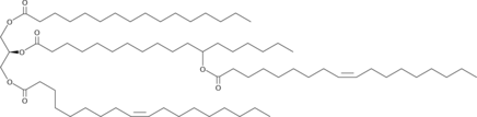 1-Palmitoyl-2-12-OAHSA-3-Oleoyl-sn-glycerol 化学構造