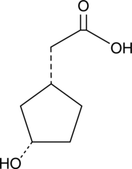 (1R,3S)-3-Hydroxycyclopentane acetic acid 化学構造