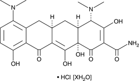 Minocycline (hydrochloride hydrate) 化学構造