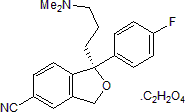 (R)-Citalopram oxalate التركيب الكيميائي