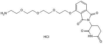 Thalidomide 4'-ether-PEG3-amine 化学構造