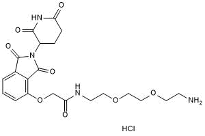 Thalidomide 4'-oxyacetamide-PEG2-amine Chemical Structure