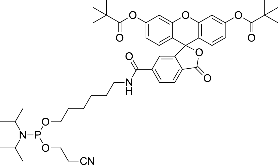 FAM Phosphoramidite, 6-Isomer Chemical Structure