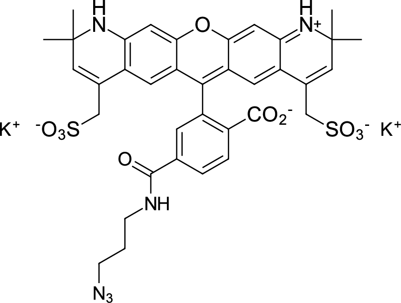 AF568 azide, 6-isomer 化学構造