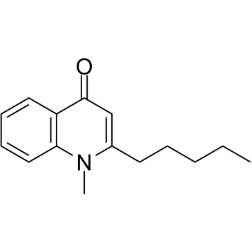 1-Methyl-2-pentyl-4(1H)-quinolinone 化学構造